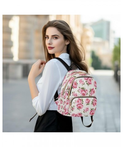 Fashion Backpack Mini Backpack Purse Casual Daily Backpack Rose Flowers for Travel for College Work Small $14.08 Backpacks