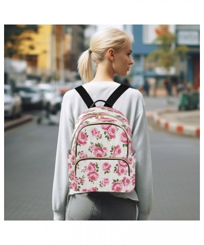 Fashion Backpack Mini Backpack Purse Casual Daily Backpack Rose Flowers for Travel for College Work Small $14.08 Backpacks