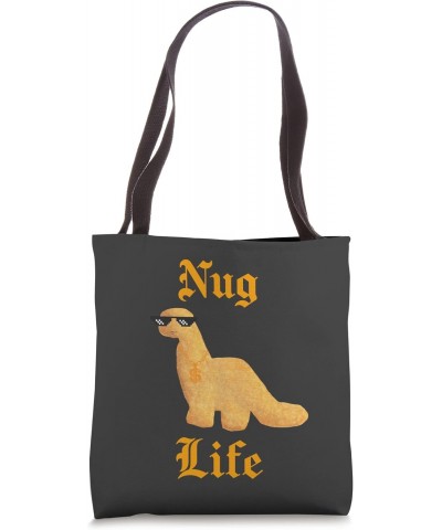 Nug Life Dino Nuggs Dino Chicken Nuggets Dinosaur Nugget Tote Bag $14.21 Totes