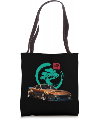 Japanese Domestic Market Tuning Car JDM Vintage Drift Car Tote Bag $12.00 Totes