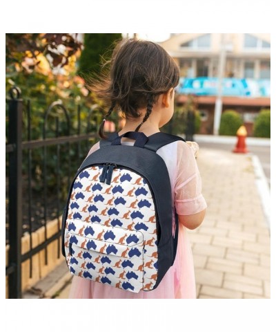 Australian Kangaroo Printed Mini Backpack Purses Small Lightweight Daily Daypack for Men Women Blue-style $16.71 Backpacks