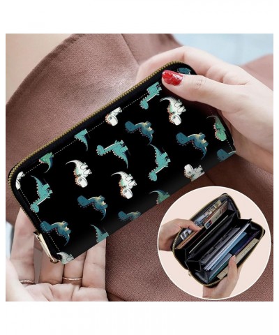 Large Capacity Wallet Zip Around Leather Wallet for Women Men Phone Holder Clutch Travel Purse Multifunctional Wallet with De...