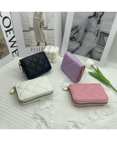 Cute Wallet Mini Purse Vintage Small Wallet Aesthetic Wallet PU Leather Wallet Black Wallet for Women (Pink) Purple $10.19 Wa...