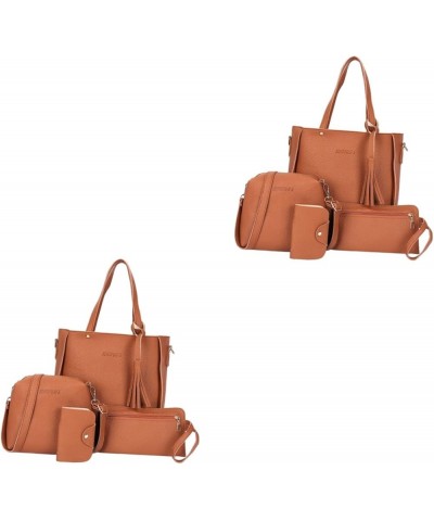 8 Pcs Shoulder Tote Bag for Women Woman Suit Womens Handbag Womens Tote Bag Womens Suits Trendy Bags for Light Brownx2pcs $15...