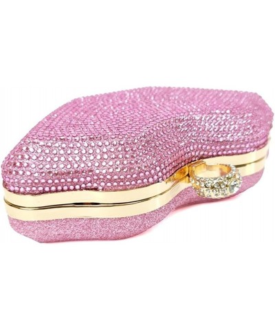 Women Lip Purses Evening Clutch Rhinestone Lips-shaped Crossbody Bags Vintage Banquet Handbag With Party glasses (Silver) $18...