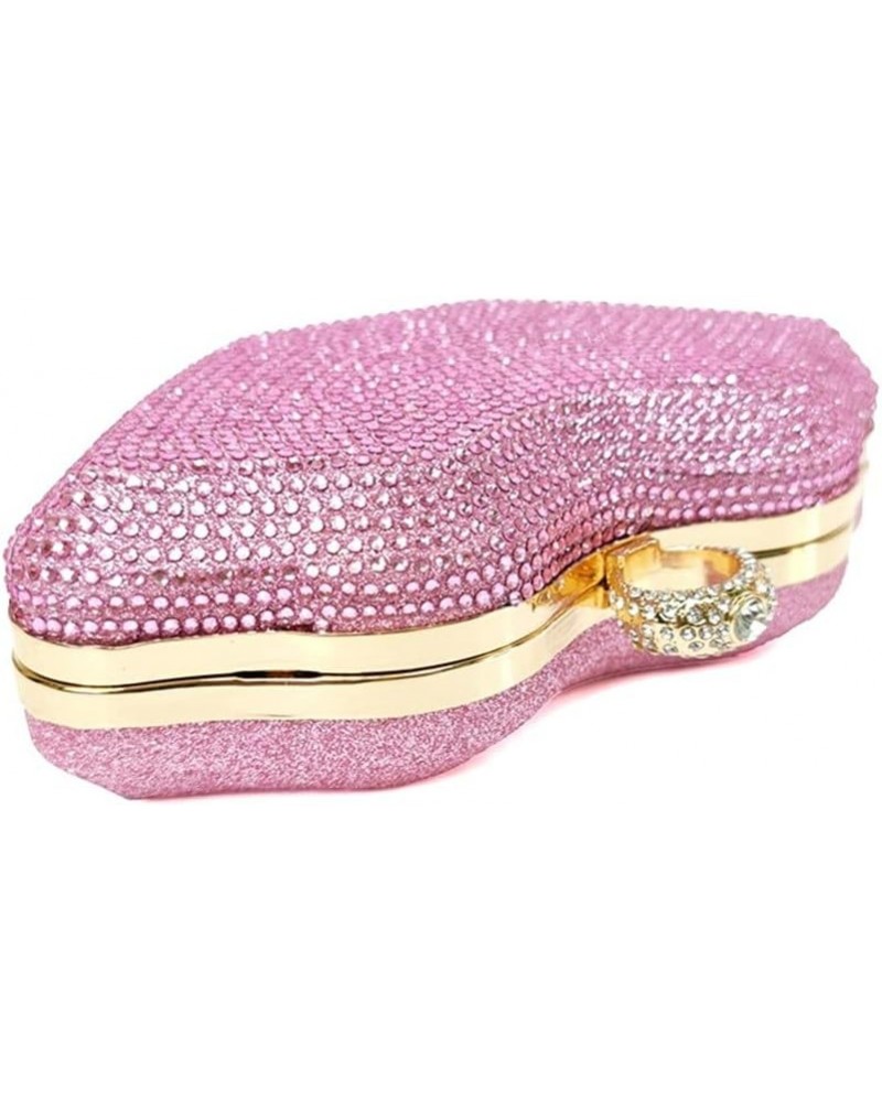 Women Lip Purses Evening Clutch Rhinestone Lips-shaped Crossbody Bags Vintage Banquet Handbag With Party glasses (Silver) $18...