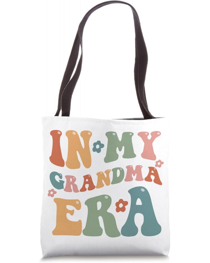 Groovy Retro In My Grandma Era Funny Mom Mothers Day on Back Tote Bag $10.56 Totes