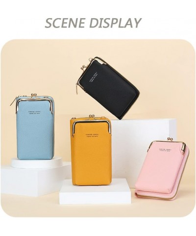 Women's mobile phone purse Credit Card Slot Purse PU Leather Multi-color Shoulder Strap Handbag Yellow $9.43 Shoulder Bags