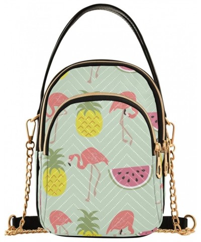 Flamingo Watermelon Crossbody Bags for Women Small Shoulder with Detachable Straps, Trendy Cell Phone Purse Shoulder Handbags...