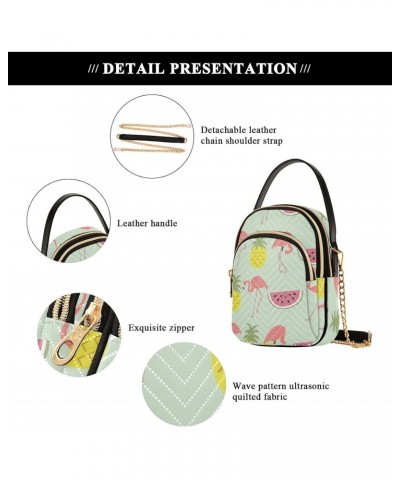 Flamingo Watermelon Crossbody Bags for Women Small Shoulder with Detachable Straps, Trendy Cell Phone Purse Shoulder Handbags...