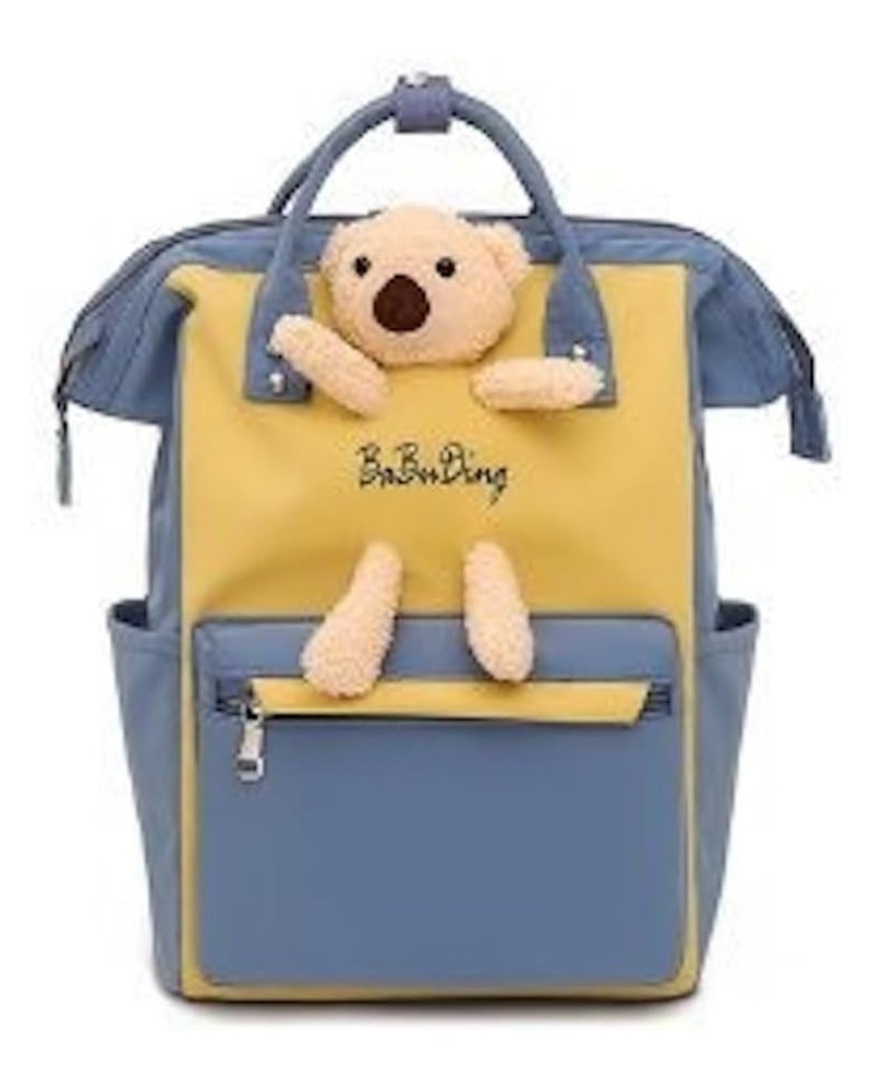 Kawaii Backpack Large Capacity Bag Cute 3D Toy Bear Lightweight Wear-resistant Aesthetic Bag (Green+White) Blue+yellow $21.41...