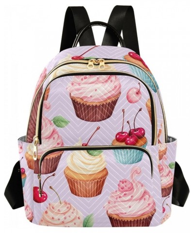 Cupcakes Women's Backpack Purse Small, Womens Backpack Fashion, Womens Travel Backpack for Airplane, S Cupcakes-2 Small $20.0...