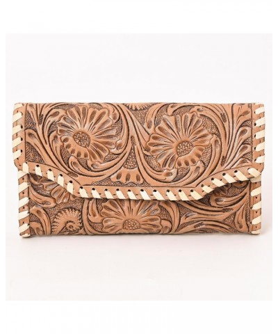 WALLET Hand Tooled Genuine Leather women bag western handbag purse $24.01 Wallets