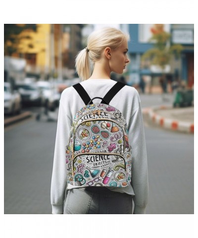 Educational Science Cartoon Backpack Purse for Women, Anti Theft Backpack Lightweight Small Travel Backpack Shoulder Bag Mini...