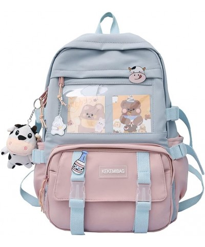 Kawaii Backpack with Kawaii Pins Accessories Cute Kawaii Rucksack for Women Cute Aesthetic Backpack A03-pink $23.31 Backpacks