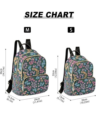 Women Backpack Cute Flora Cartoon Anti-Theft Travel Backpack with Luggage Belt Lightweight Handbag Lady Purse Roomy Double Zi...