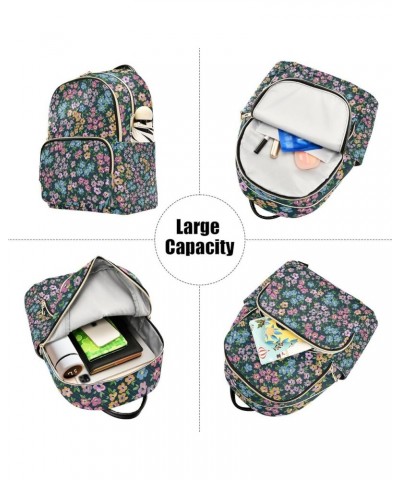 Women Backpack Cute Flora Cartoon Anti-Theft Travel Backpack with Luggage Belt Lightweight Handbag Lady Purse Roomy Double Zi...