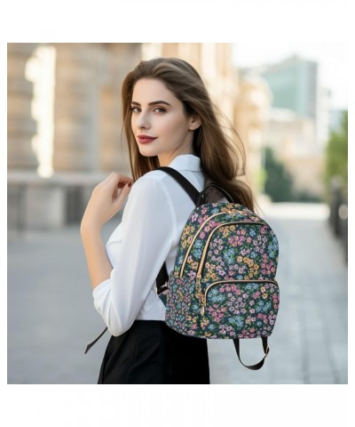 Women Backpack Cute Flora Cartoon Anti-Theft Travel Backpack with Luggage Belt Lightweight Handbag Lady Purse Roomy Double Zi...