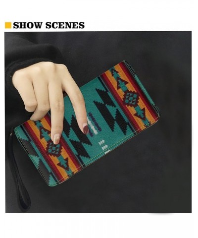 Fashion Brown Artistic Flower Women's Zipper Clutch Long Wallet Multifunction Holder Organizer Purse Handbags Southwestern Az...