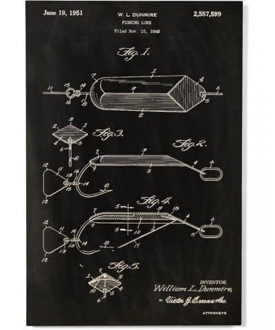 12x18 Inch Premium Wood Sign, Ready to Hang Wall Decor, Blackboard Patent, Fishing Lure $29.99 Totes