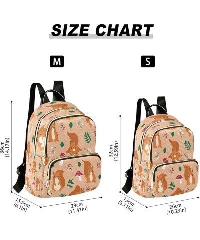 Cute Red Squirrel Seamless Women Backpack Purse Ladies Fashion Shoulder Bag Daypack Travel Bag 10L Medium $16.10 Backpacks