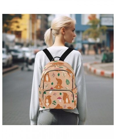 Cute Red Squirrel Seamless Women Backpack Purse Ladies Fashion Shoulder Bag Daypack Travel Bag 10L Medium $16.10 Backpacks