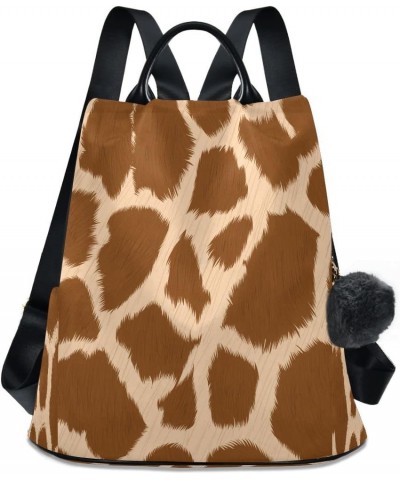 Giraffe Animal Spots Women Backpack Anti-theft Handbag Purse Travel Bag Fashion Shoulder Bags $23.59 Backpacks