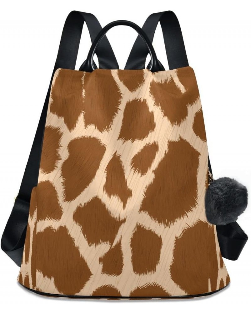 Giraffe Animal Spots Women Backpack Anti-theft Handbag Purse Travel Bag Fashion Shoulder Bags $23.59 Backpacks