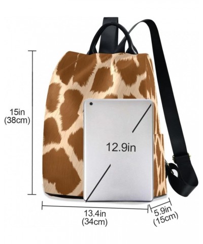 Giraffe Animal Spots Women Backpack Anti-theft Handbag Purse Travel Bag Fashion Shoulder Bags $23.59 Backpacks