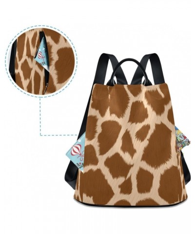 Giraffe Animal Spots Women Backpack Anti-theft Handbag Purse Travel Bag Fashion Shoulder Bags $23.59 Backpacks