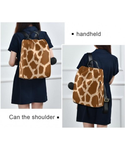 Giraffe Animal Spots Women Backpack Anti-theft Handbag Purse Travel Bag Fashion Shoulder Bags $23.59 Backpacks