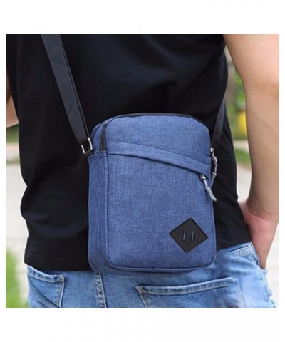 Satchel Business Travel Men And Women Universal Small Square Bag Shoulder Carry On Document Bag Blue $6.37 Satchels