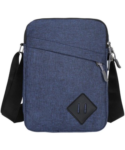 Satchel Business Travel Men And Women Universal Small Square Bag Shoulder Carry On Document Bag Blue $6.37 Satchels