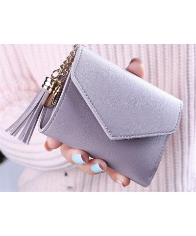 Short Tassel Wallet Women Female Mini Wallets Students Lovely Female Small Wallet for Girl (Color : White-Dinosaur Doodle4, S...