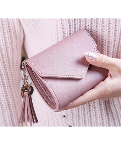 Short Tassel Wallet Women Female Mini Wallets Students Lovely Female Small Wallet for Girl (Color : White-Dinosaur Doodle4, S...