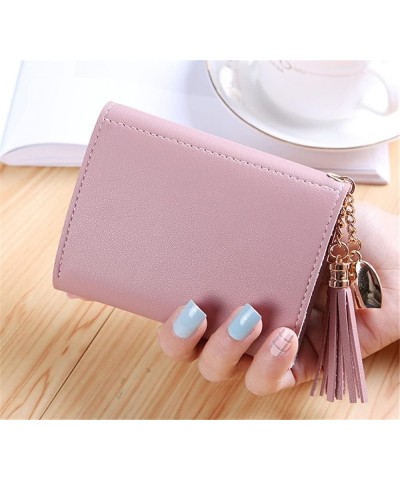 Short Tassel Wallet Women Female Mini Wallets Students Lovely Female Small Wallet for Girl (Color : White-Dinosaur Doodle4, S...