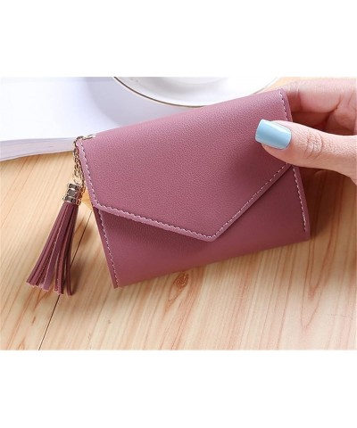 Short Tassel Wallet Women Female Mini Wallets Students Lovely Female Small Wallet for Girl (Color : White-Dinosaur Doodle4, S...