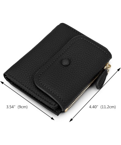 Small Womens Wallet Bifold Slim Coin Purse Zipper ID Card Holder Mini ada-black $7.94 Wallets