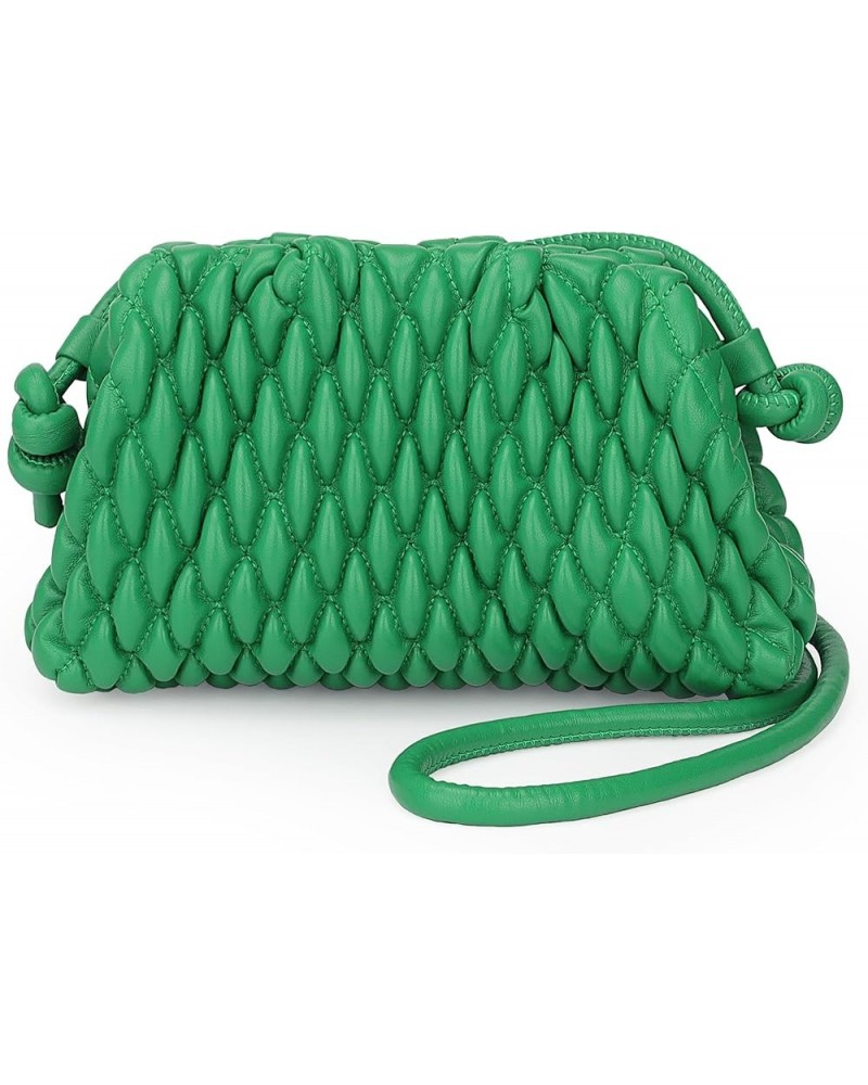 Women Clutch Purses Cloud Pouch Bag Quilted Dumpling Shoulder Bags Evening Ruched Crossbody Handbags Green Green $41.49 Eveni...