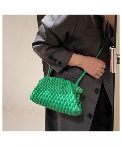 Women Clutch Purses Cloud Pouch Bag Quilted Dumpling Shoulder Bags Evening Ruched Crossbody Handbags Green Green $41.49 Eveni...