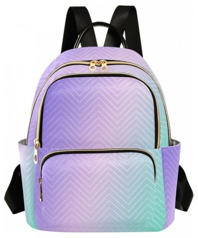 Backpack Purse for Women Colorful Linear Gradients Purple Casual Shoulder Bag Small Backpack S Small $10.66 Backpacks