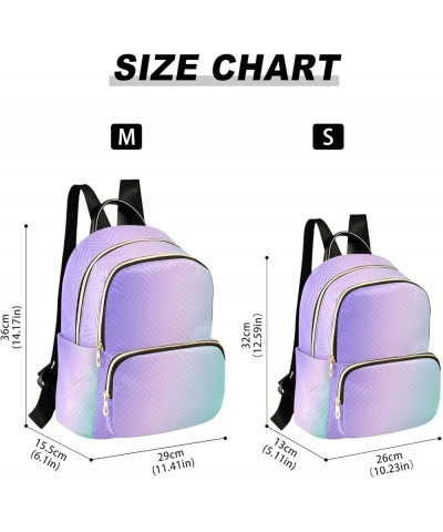 Backpack Purse for Women Colorful Linear Gradients Purple Casual Shoulder Bag Small Backpack S Small $10.66 Backpacks