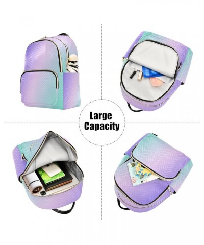 Backpack Purse for Women Colorful Linear Gradients Purple Casual Shoulder Bag Small Backpack S Small $10.66 Backpacks