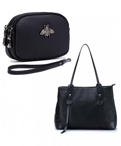 (Bundle of 2 Sets) Coin Purse with Strap and Genuine Leather Tote Bag $55.50 Totes