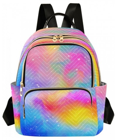 Backpack Purse for Women Rainbow Pastel Galaxy Casual Shoulder Bag Small Backpack S Medium $14.04 Backpacks