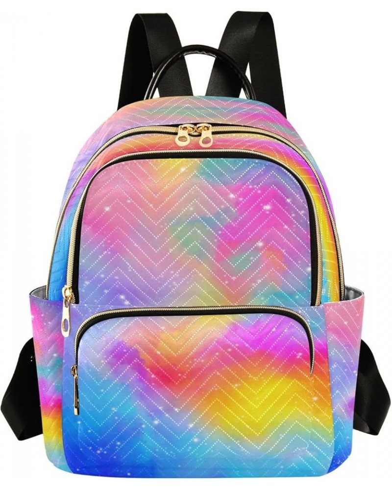 Backpack Purse for Women Rainbow Pastel Galaxy Casual Shoulder Bag Small Backpack S Medium $14.04 Backpacks