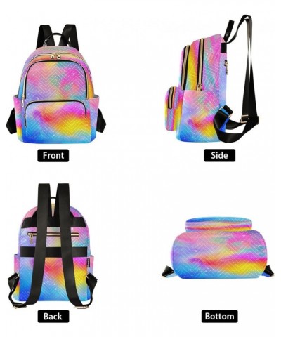 Backpack Purse for Women Rainbow Pastel Galaxy Casual Shoulder Bag Small Backpack S Medium $14.04 Backpacks