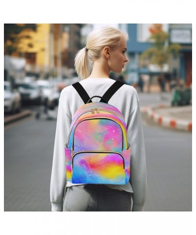 Backpack Purse for Women Rainbow Pastel Galaxy Casual Shoulder Bag Small Backpack S Medium $14.04 Backpacks