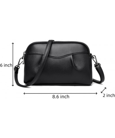 Small Crossbody Bag for Women Cute Shoulder Bag Black Purse Stylish Handbag with Zipper Closure and Adjustable Strap White $1...