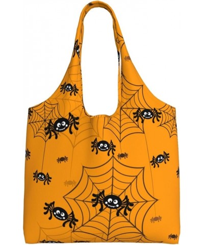 Halloween Spiders Single Shoulder Commuter Canvas Tote Bags For Women And Men Halloween Spiders42 $10.33 Totes